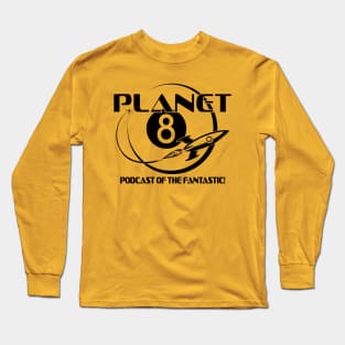 Planet 8 Logo Black Long Sleeve T-Shirt